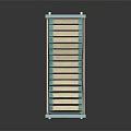 Adjustable Medical Bed With Wheel Base And Striped Mattress Support