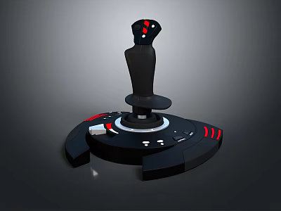 Daily Electrical Appliance with Black Joystick Controller Red Buttons and Home Control Panel Design 3d model
