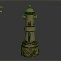 Rusty Fire Hydrant With Silver Top Mossy Base And Vertical Nozzles Structure