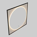 Modern Round Illuminated Mirror with LED Light and Sleek Frame Design