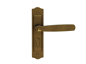 European-style door handle 3d model