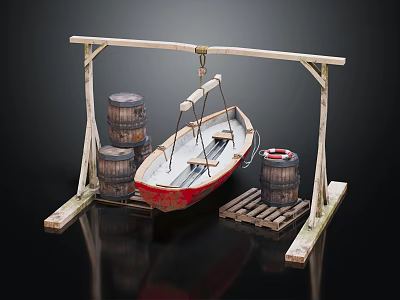 modern fishing boat 3d model