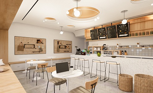 Modern Milk Tea Shop Sweet Shop Cake Shop 3d model