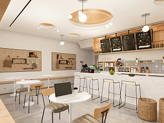 Modern Milk Tea Shop Sweet Shop Cake Shop 3d model