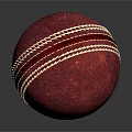 Red Leather Cricket Ball With White Stitches Sports Equipment For Training Matches