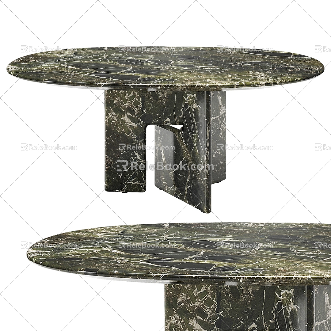 Modern Minotti Dining Table Dining Table Marble Table 3d model