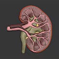 3D Rendered Human Brain Anatomical Structure Model with Detailed Layers