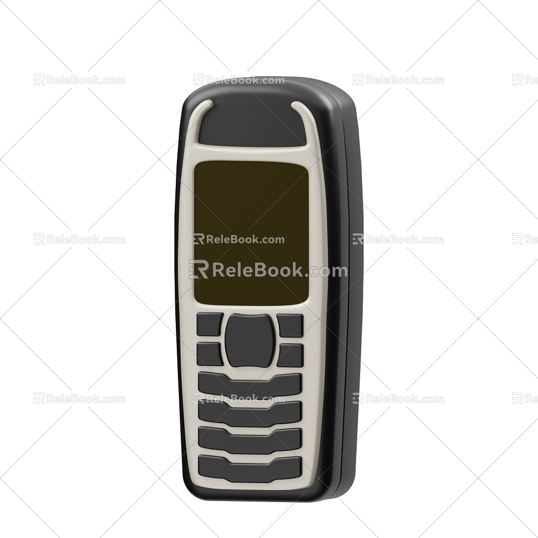 Modern mobile phones Old-fashioned mobile phones 3d model