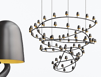 Modern Chandelier Paint Chandelier 3d model