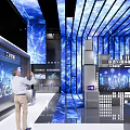 5G Technology Exhibition Booth Featuring Huawei China Mobile OPPO and Interactive Screens