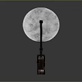 Sturdy White Circular Equipment With Black And Brown Mounted Stand Structure
