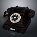 Vintage Rotary Dial Telephone With Classic Design And Retro Electronic Style