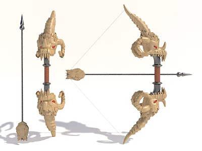 modern bow and arrow 3d model