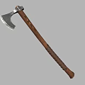 Viking Axe Tomahawk Axe Weapon Cold Weapon Ancient Weapon Giant Axe Game Equipment 3d model
