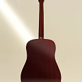 Handcrafted Acoustic Guitar With Artistic Black Painted Patterns On Wooden Body And Decorative Design