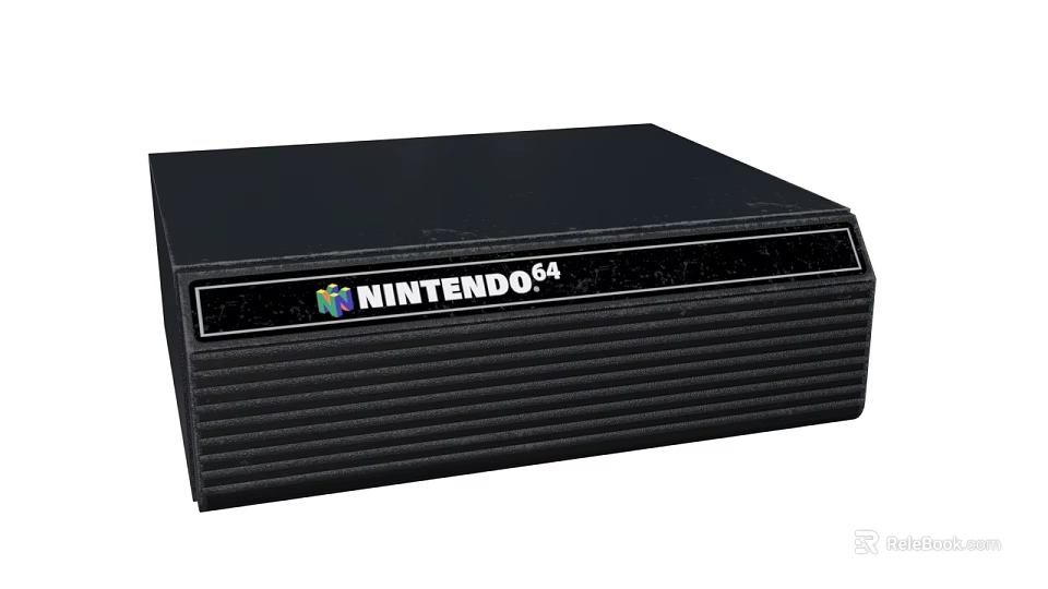 Black Nintendo 64 Inspired Headphone Speaker With Classic Design And Audio Quality 3d model 
