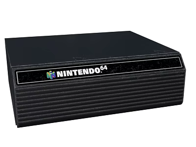 Black Nintendo 64 Inspired Headphone Speaker With Classic Design And Audio Quality 3d model