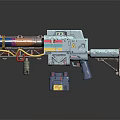 Modern sci-fi rifle sci-fi sniper rifle laser pulse gun pulse gun 3d model