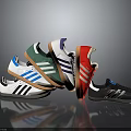 Colorful Striped Sneakers In Various Colors For Casual Sports Everyday Wear