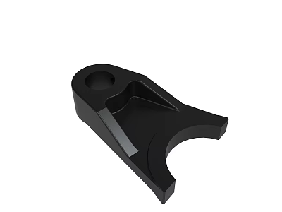 Black Mechanical Component With Precision Hole And Groove Design For Industrial Use 3d model