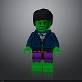 Lego Hulk Minifigure With Green Body Blue Jacket And Purple Pants