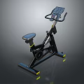 Indoor Stationary Exercise Bike With Digital Display And Stable Black Yellow Frame Design