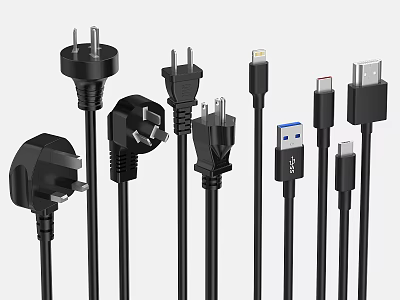 Modern data line plug data line interface mobile phone data line video line 3d model