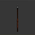 Handcrafted Axe Weapon Featuring Forged Metal Head And Wooden Handle With Red Band