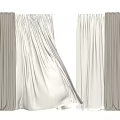 Modern Curtains Interior Design With Beige Velvet And White Sheer Layers