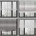 Various Window Blinds Styles for Home Windows with Natural Light and Scenery
