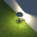 Outdoor Wall Mounted Light With Modern Design Illuminating Garden Grass Area