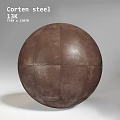 Brown Spherical Structural Component With Smooth Surface Texture And Seam Lines 3d model