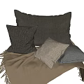 Modern Pillow Blanket Sofa Blanket 3d model