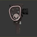 Vintage Film Camera Electronic Device With Retro Metal Components And Classic Lens
