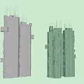 Futuristic Architecture Design Featuring Silver And Green Skyscrapers With Geometric Spires