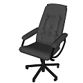 Brown Leather Swivel Leisure Chair Featuring Armrests Wheel Base And Modern Design