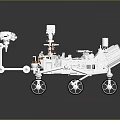 Planetary Exploration Rover Equipped With Mechanical Arm Imaging Cameras And Scientific Instruments