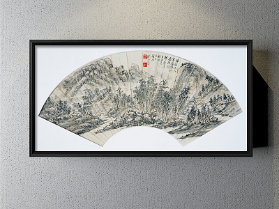 New Chinese Landscape Painting Black and White Hallway Water Landscape Decoration Painting model