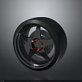 High Quality Automotive Car Wheel Rim With Alloy Design And Red Accents