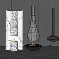 Modern Fireplace 3d model