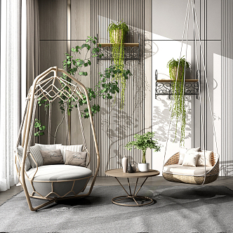 Modern Hanging Chair Leisure Hanging Chair 3d model