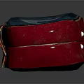 Red and Blue Leather Medical First Aid Kit with White Cross Symbol