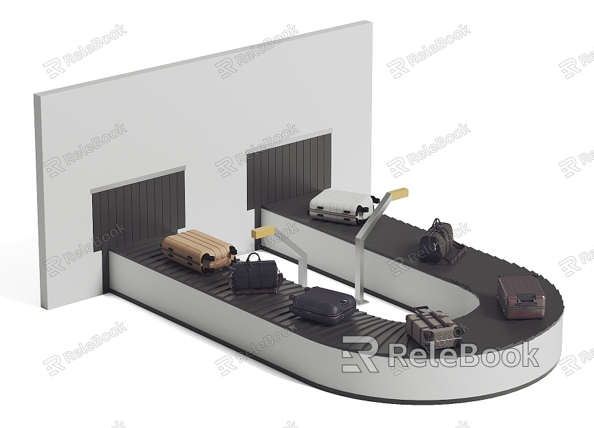 Luggage Conveyor Belt Luggage Luggage model