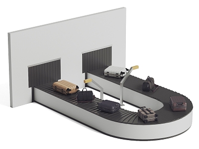 Luggage Conveyor Belt Luggage model