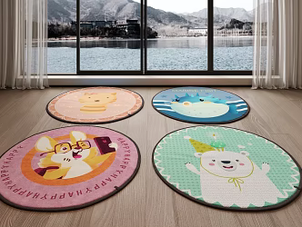 Modern Round Carpet 3d model