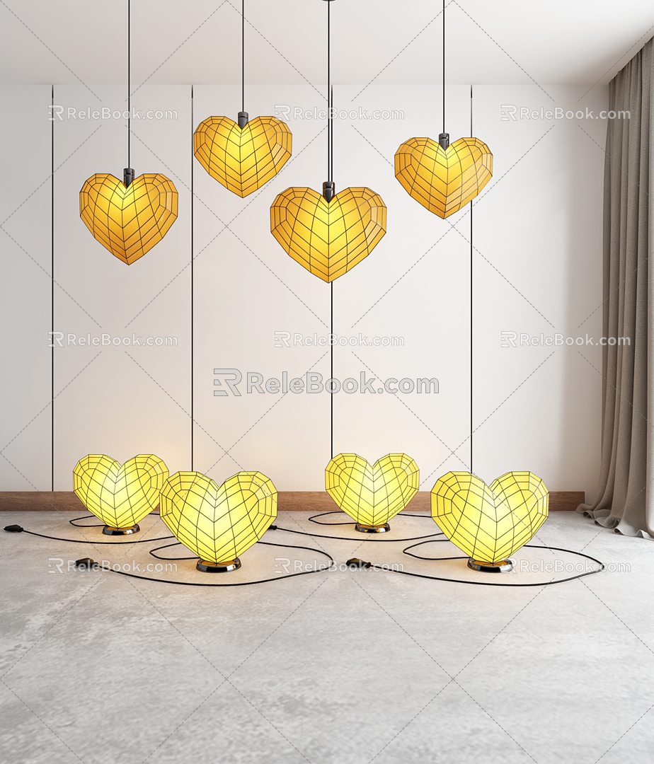 Modern lamp combination 3d model