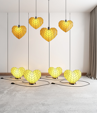 Modern lamp combination 3d model