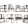 Armchairs with Modern Wooden Frames Various Backrest Styles and Sleek Upholstered Seats