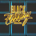Neon Black Friday Special Offer Lighting Combination with Blue Grid Frame Design 3d model