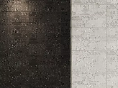 Dark And Light Textured Wall Decor With Intricate Patterns For Home Interior 3d model